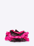 Satin Ruffle Clutch Bag
