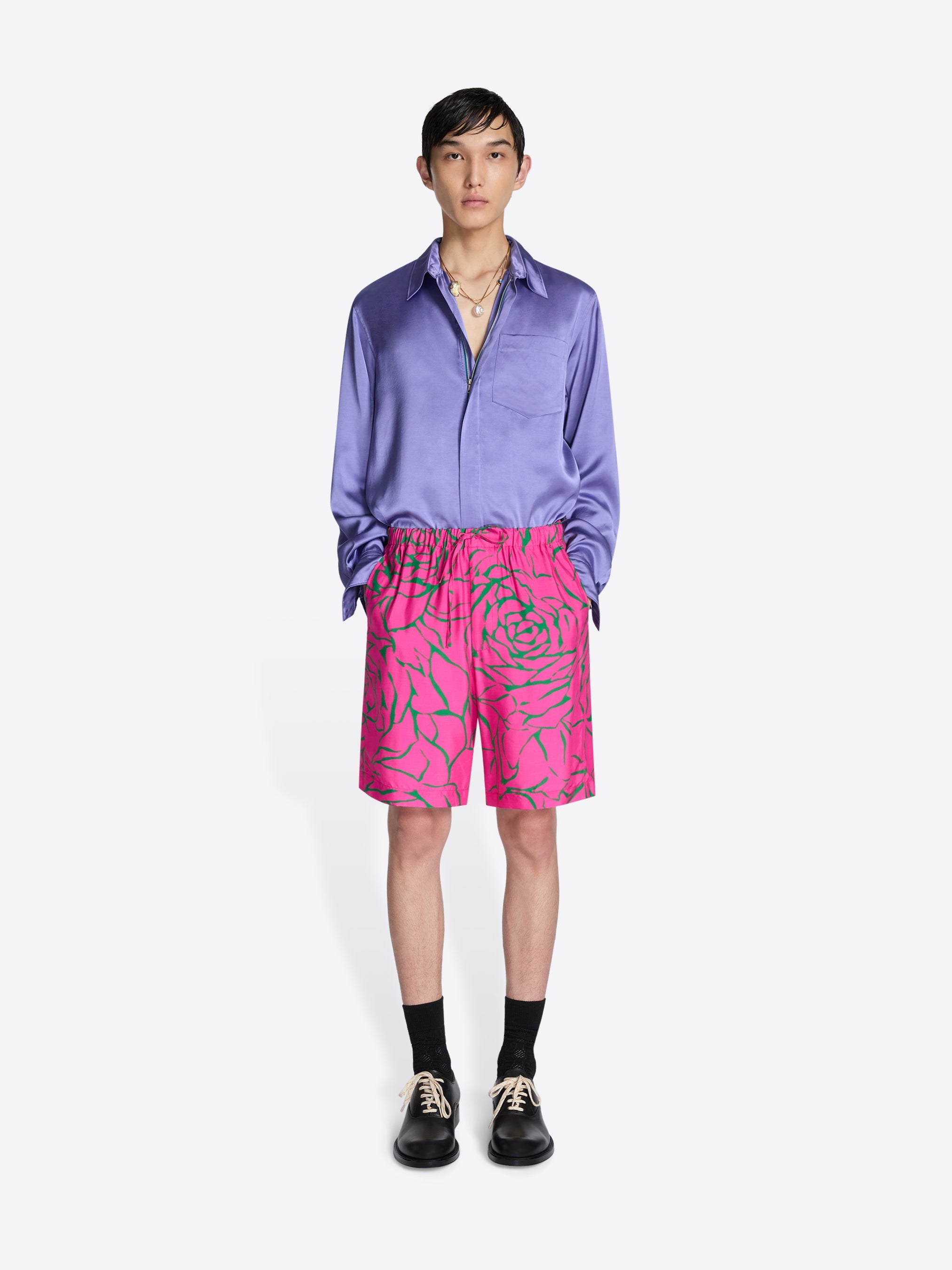 Satin Zip Shirt