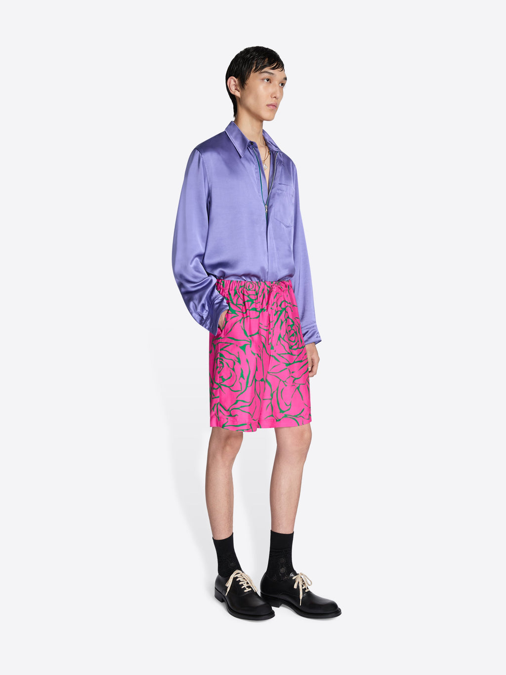 Satin Zip Shirt