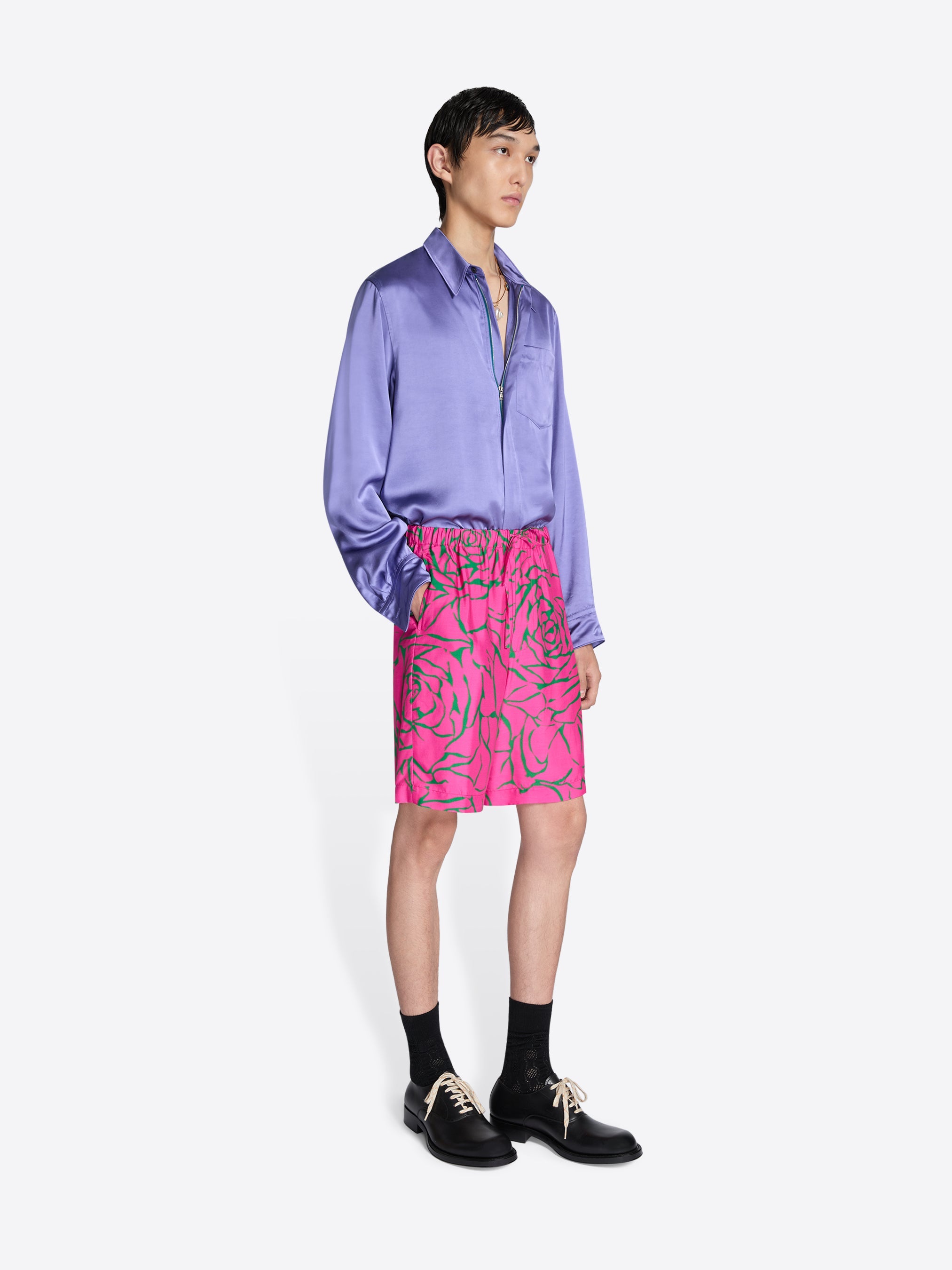 Satin Zip Shirt