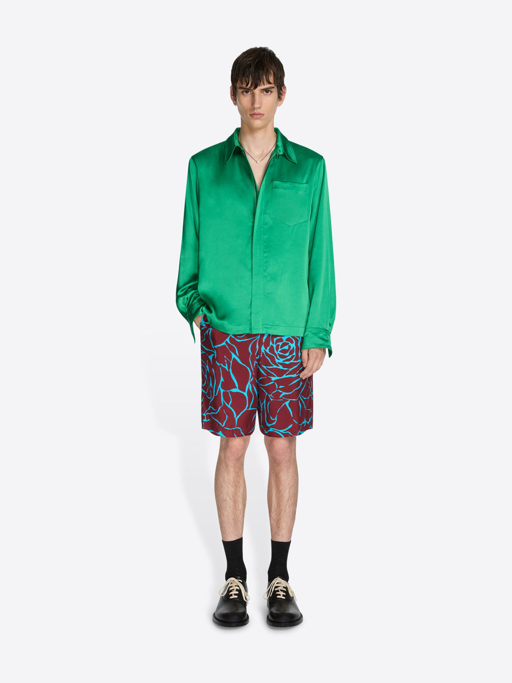 Satin Zip Shirt