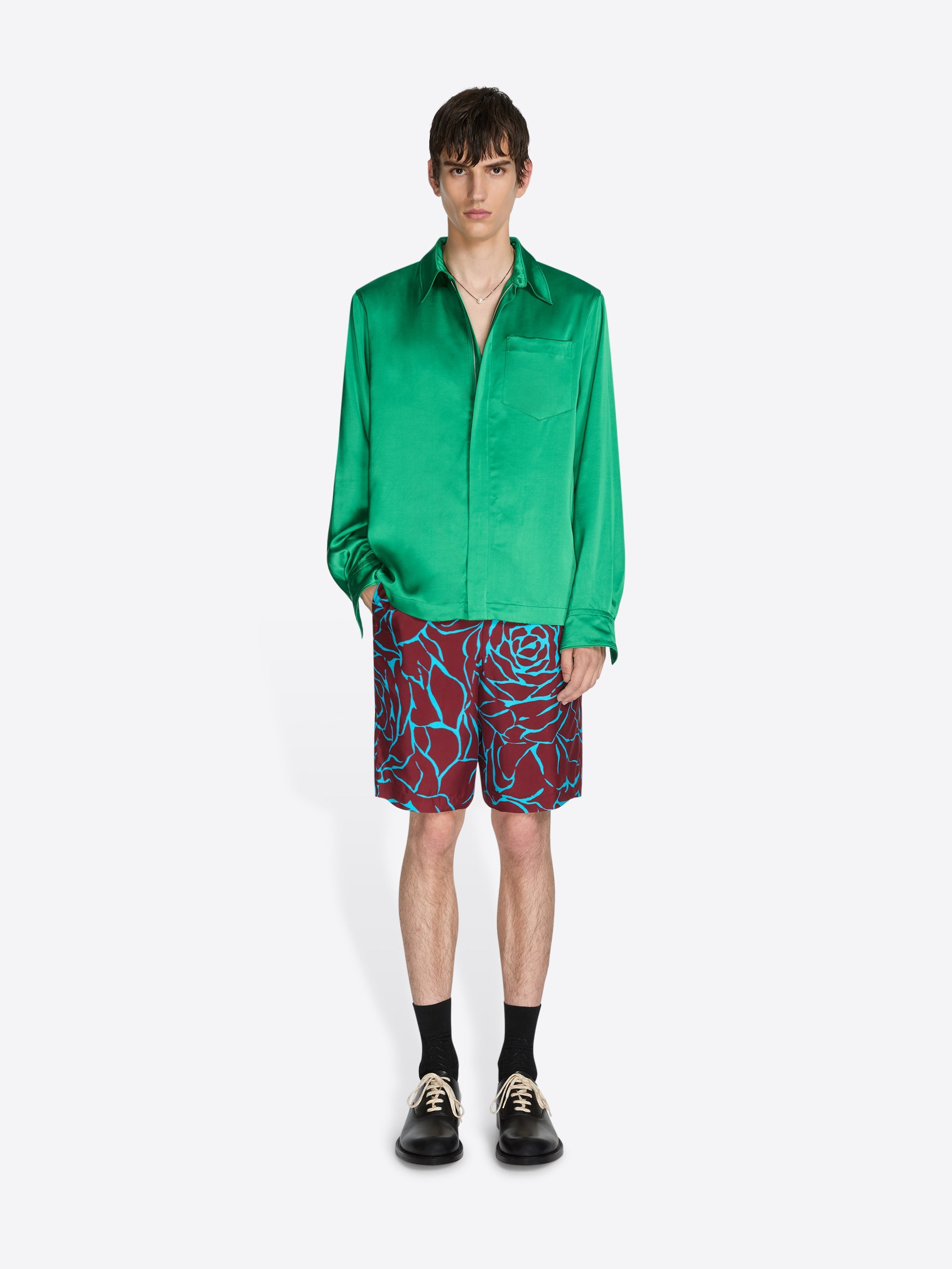 Satin Zip Shirt