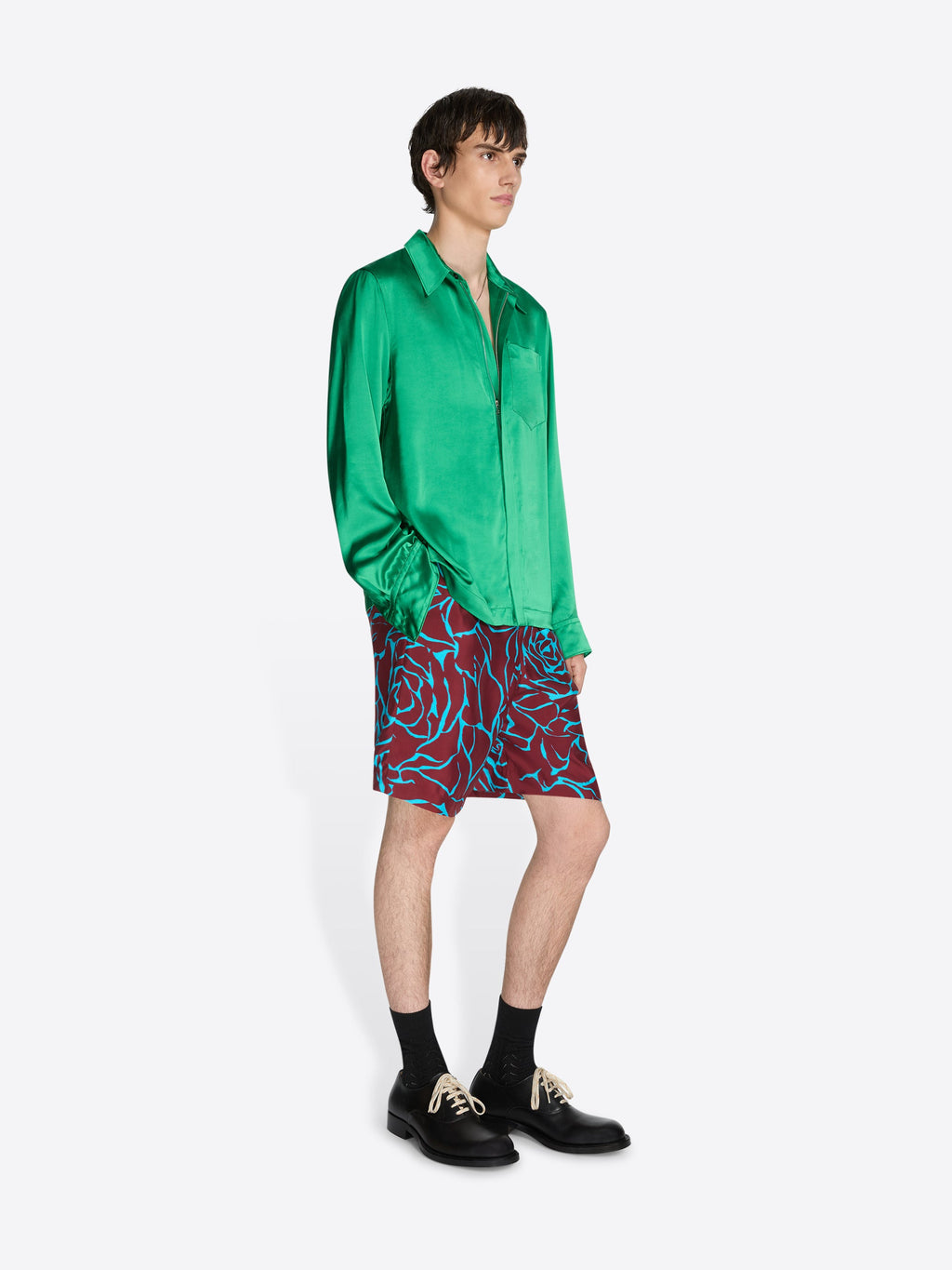 Satin Zip Shirt