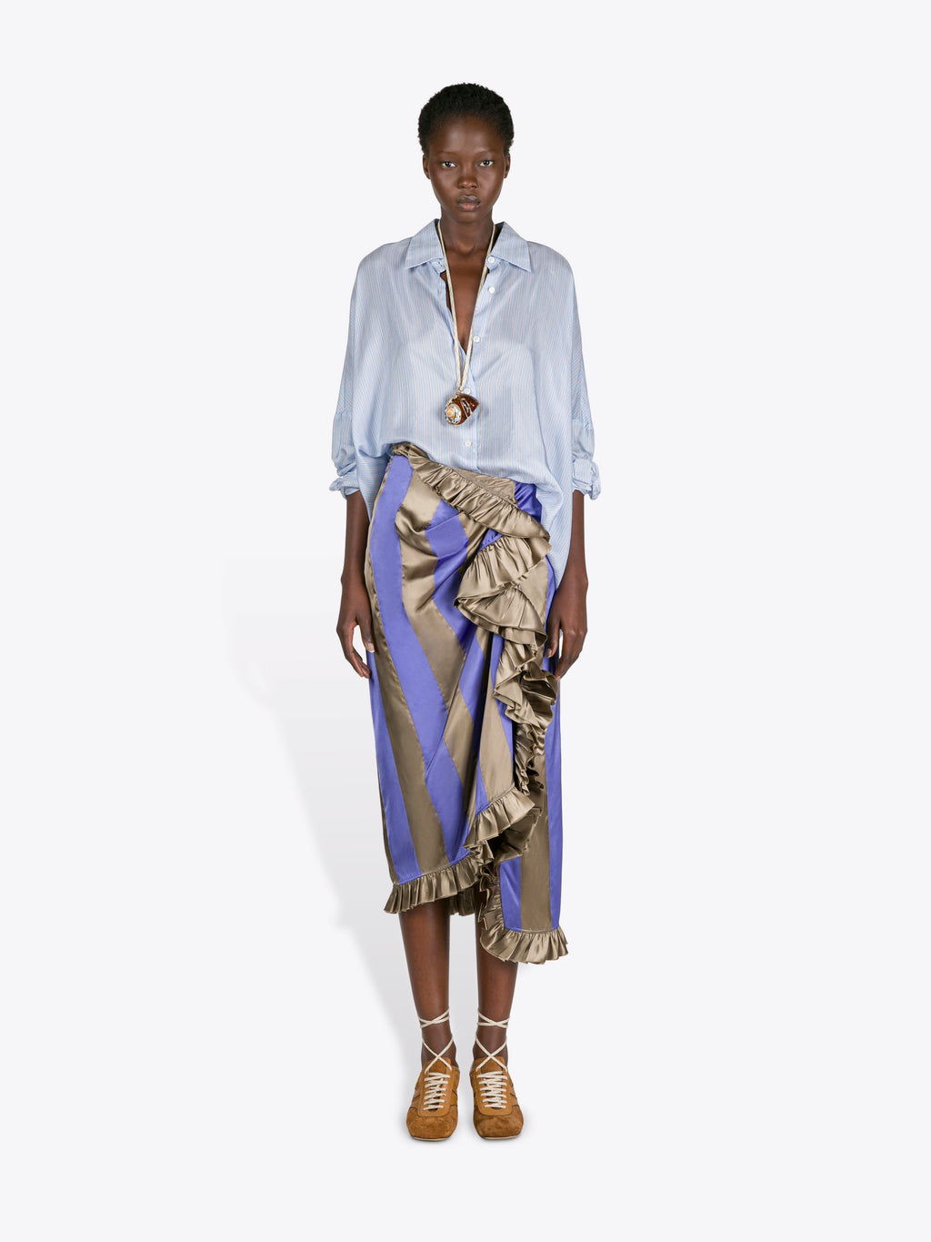 Satin Midi Skirt