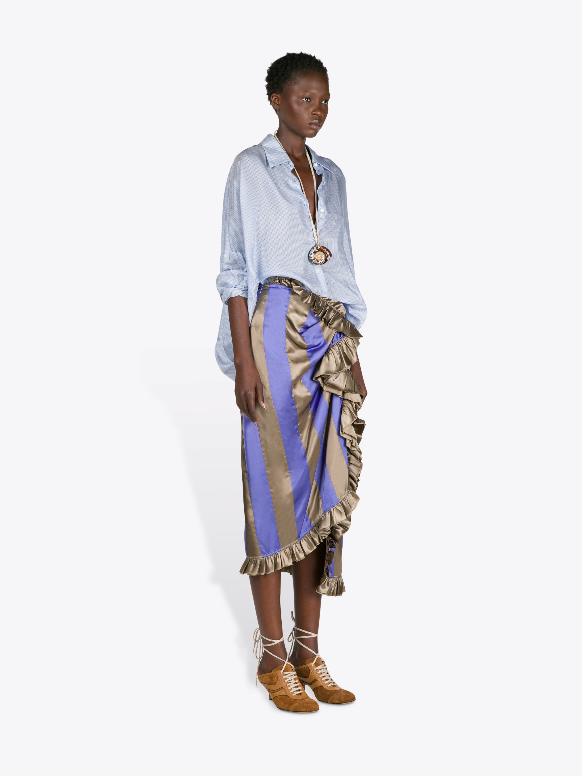 Satin Midi Skirt